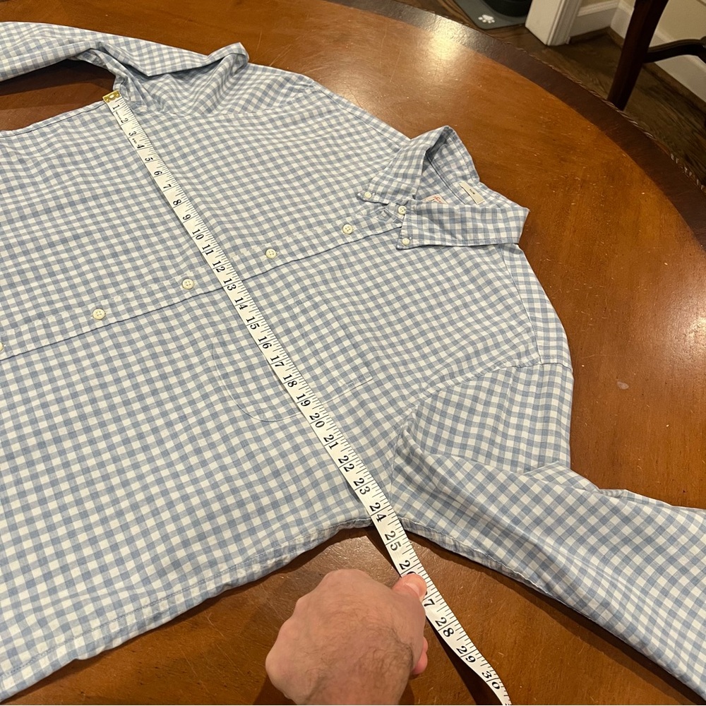 J.Crew Men’s Secret Wash Slim Fit Cotton Poplin Shirt Blue Plaid XL Preppy - Picture 14 of 16